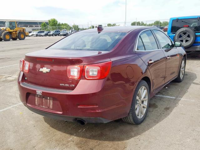 1G11F5SLXFF264882 - 2015 CHEVROLET MALIBU LTZ ბურგუნდია ფოტო 4
