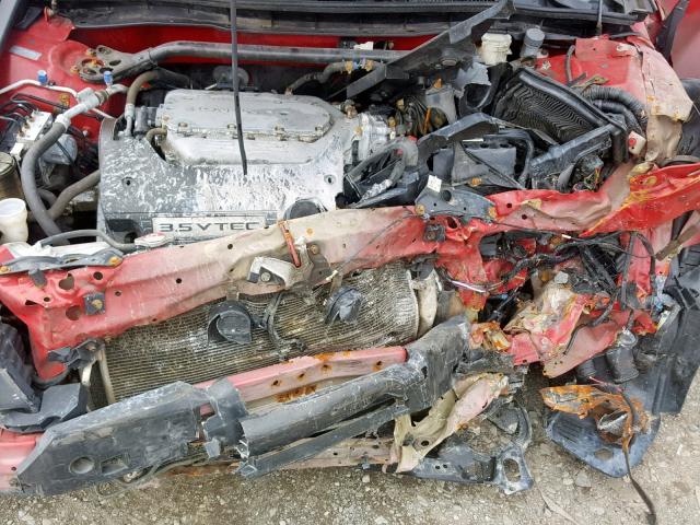 1HGCS21828A015923 - 2008 HONDA ACCORD EXL RED photo 7