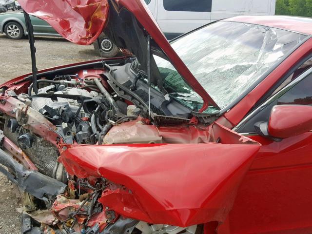 1HGCS21828A015923 - 2008 HONDA ACCORD EXL RED photo 9