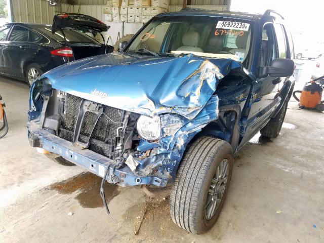 1J4GL58K53W673340 - 2003 JEEP LIBERTY LI BLUE photo 2