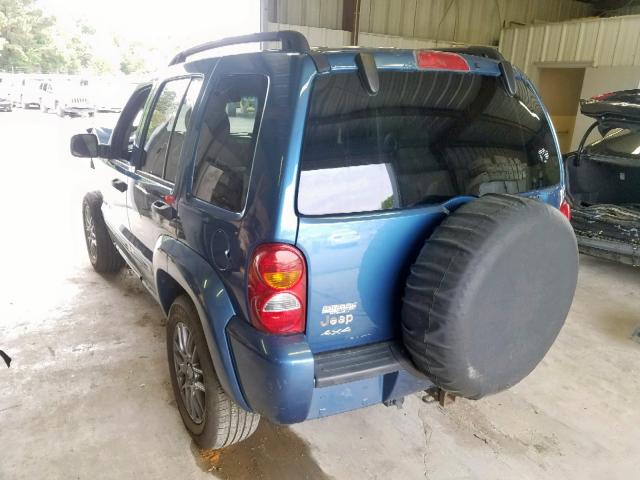 1J4GL58K53W673340 - 2003 JEEP LIBERTY LI BLUE photo 3