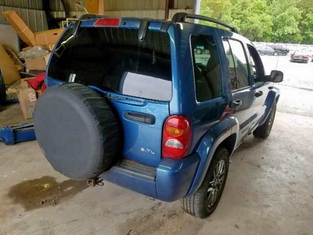 1J4GL58K53W673340 - 2003 JEEP LIBERTY LI BLUE photo 4