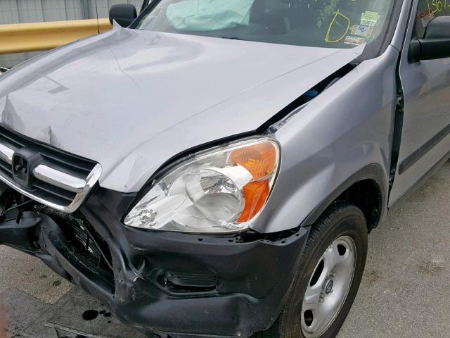 JHLRD68494C024262 - 2004 HONDA CR-V LX SILVER photo 9