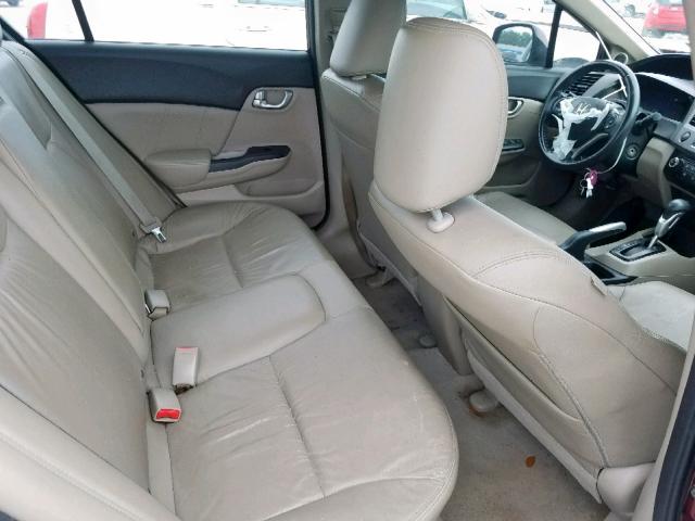 2HGFB2F96CH545143 - 2012 HONDA CIVIC EXL 勃艮第红 照片 6