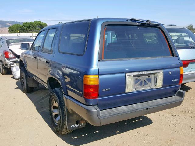 JT3RN37W3M0008365 - 1991 TOYOTA 4RUNNER RN BLUE photo 3