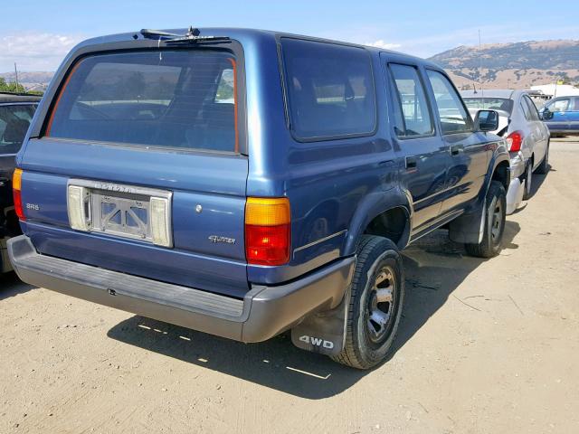 JT3RN37W3M0008365 - 1991 TOYOTA 4RUNNER RN BLUE photo 4