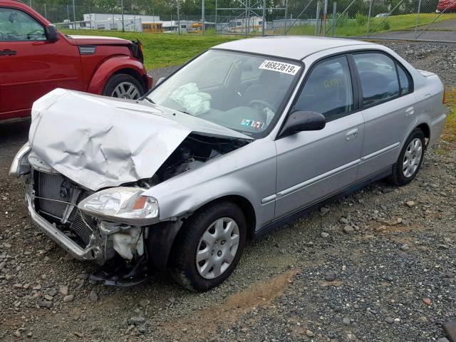 2HGEJ6618YH514886 - 2000 HONDA CIVIC BASE SILVER photo 2