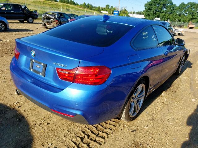 WBA3N5C59EK196726 - 2014 BMW 428 XI BLUE photo 4
