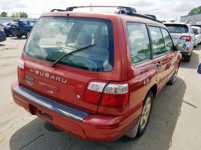 JF1SF65601H763944 - 2001 SUBARU FORESTER S RED photo 4