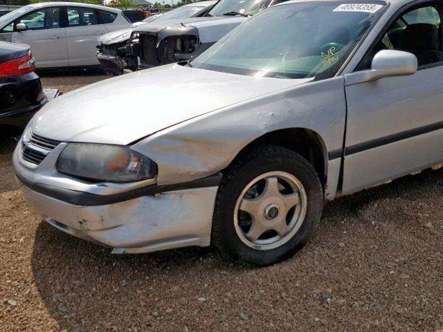 2G1WF52E449308758 - 2004 CHEVROLET IMPALA SILVER photo 9