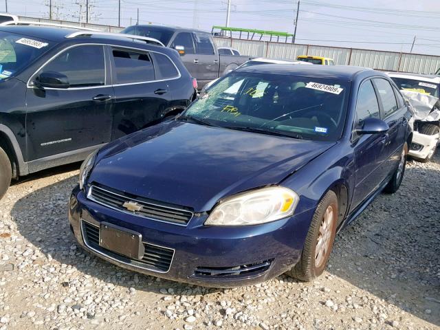 2G1WD5EM2A1254220 - 2010 CHEVROLET IMPALA POL BLUE photo 2