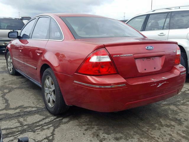 1FAFP24185G117169 - 2005 FORD FIVE HUNDR RED photo 3
