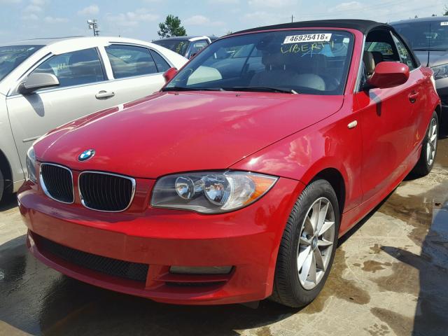 WBAUL7C57BVM79237 - 2011 BMW 128 I RED photo 2