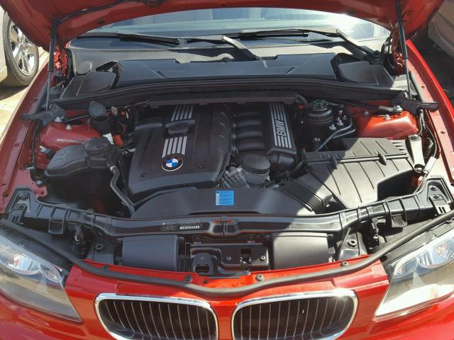 WBAUL7C57BVM79237 - 2011 BMW 128 I RED photo 7