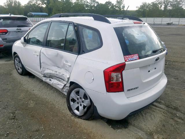 KNAFG526697252289 - 2009 KIA RONDO LX WHITE photo 3