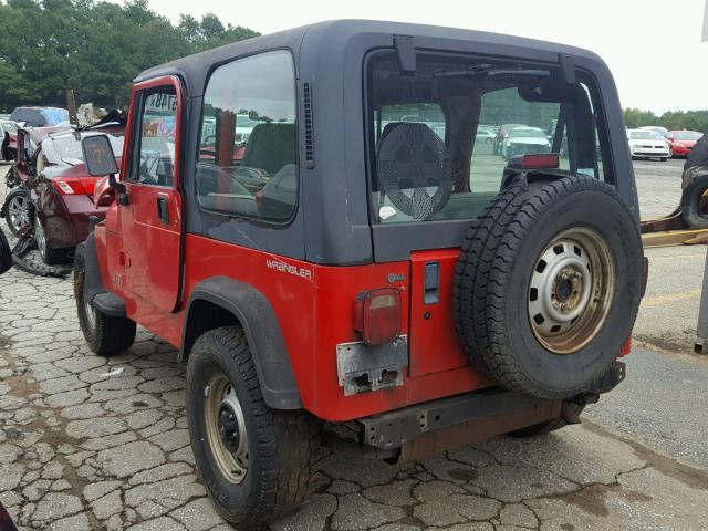 1J4FY19P8RP442032 - 1994 JEEP WRANGLER / RED photo 3