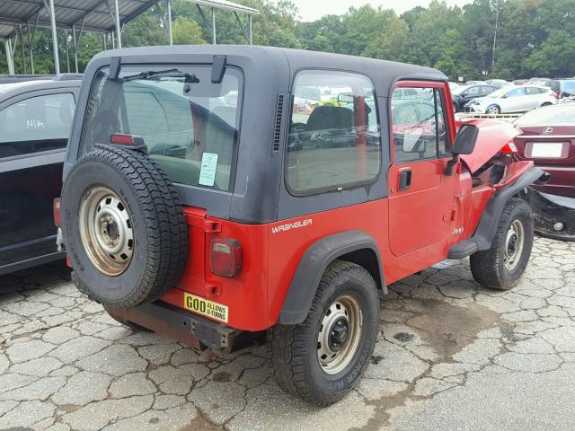 1J4FY19P8RP442032 - 1994 JEEP WRANGLER / RED photo 4