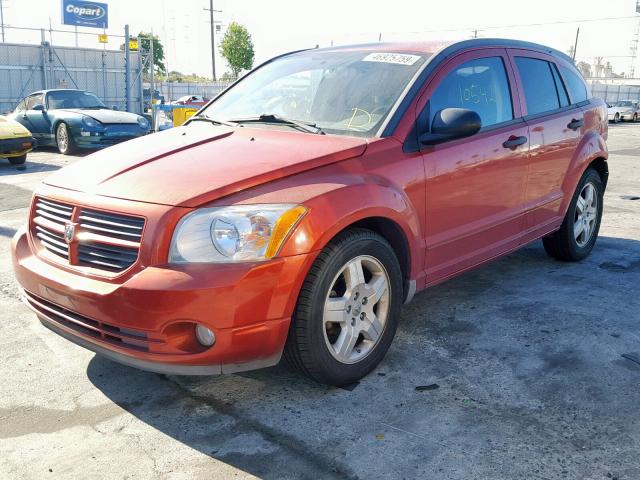 1B3HB48B68D733279 - 2008 DODGE CALIBER SX ORANGE photo 2