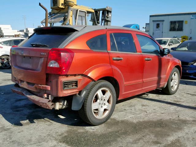 1B3HB48B68D733279 - 2008 DODGE CALIBER SX ORANGE photo 4