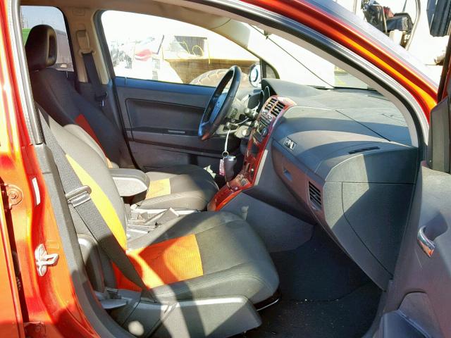 1B3HB48B68D733279 - 2008 DODGE CALIBER SX ORANGE photo 5