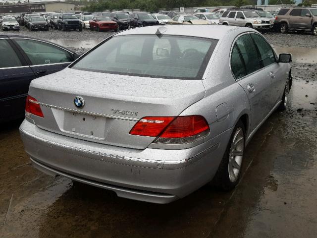 WBAHL83596DT06340 - 2006 BMW 750 I SILVER photo 4