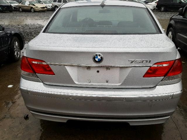 WBAHL83596DT06340 - 2006 BMW 750 I SILVER photo 9