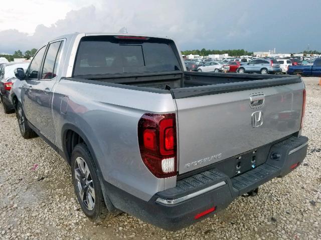 5FPYK2F60KB003514 - 2019 HONDA RIDGELINE SILVER photo 3