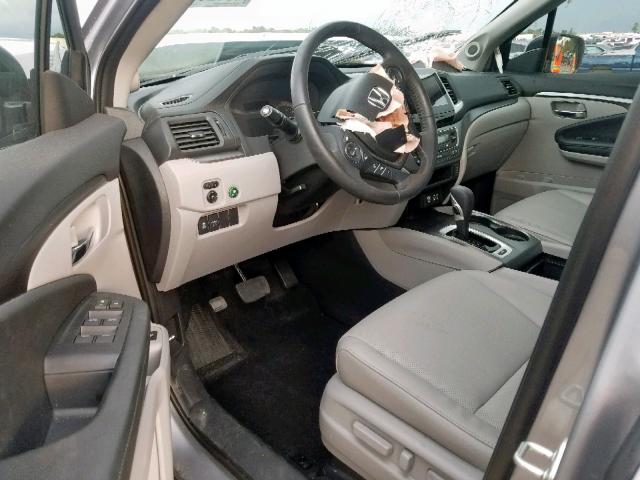 5FPYK2F60KB003514 - 2019 HONDA RIDGELINE SILVER photo 9