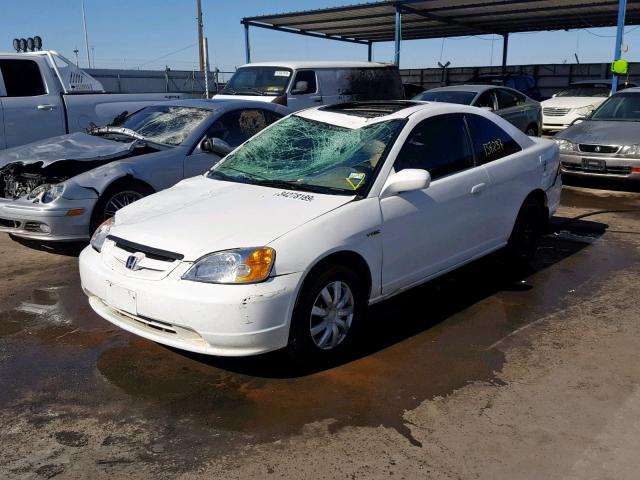 1HGEM22922L066747 - 2002 HONDA CIVIC EX WHITE photo 2