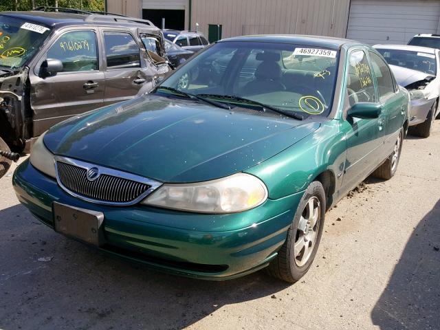 1MEFM66L0XK617088 - 1999 MERCURY MYSTIQUE L GREEN photo 2