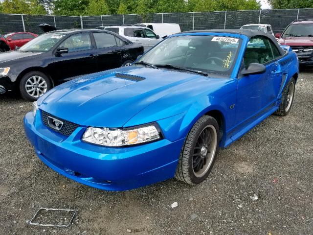 1FAFP45X6YF214654 - 2000 FORD MUSTANG GT BLUE photo 2