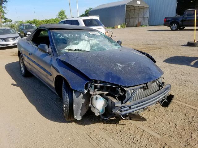 1C3EL45R34N372506 - 2004 CHRYSLER SEBRING LX BLUE photo 1