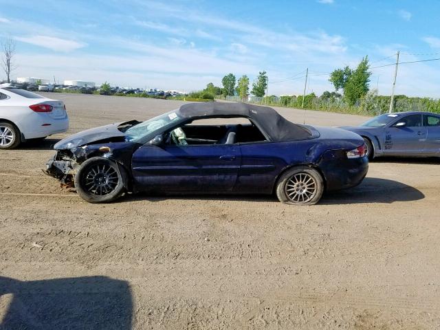 1C3EL45R34N372506 - 2004 CHRYSLER SEBRING LX BLUE photo 9