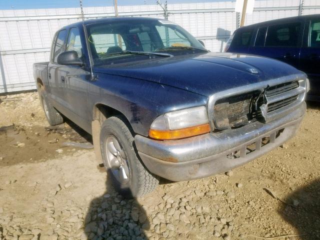 1D7HL48X03S202094 - 2003 DODGE DAKOTA QUA BLUE photo 1