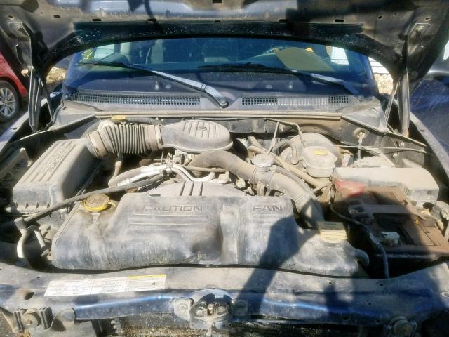 1D7HL48X03S202094 - 2003 DODGE DAKOTA QUA BLUE photo 7