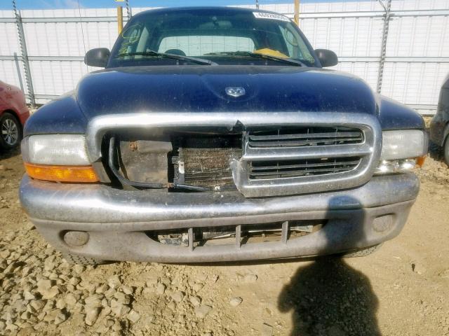 1D7HL48X03S202094 - 2003 DODGE DAKOTA QUA BLUE photo 9