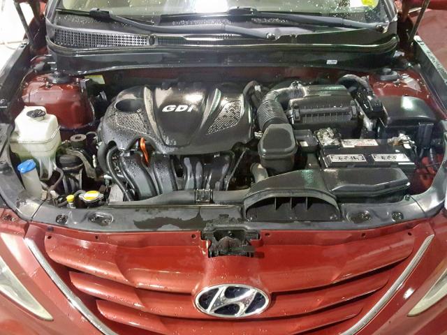 5NPEB4AC5BH124139 - 2011 HYUNDAI SONATA GLS RED photo 7