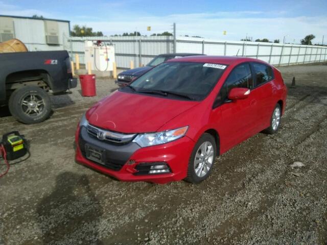 JHMZE2H72DS001312 - 2013 HONDA INSIGHT EX RED photo 2