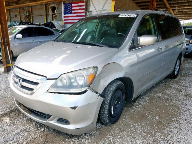 5FNRL38757B405056 - 2007 HONDA ODYSSEY EX SILVER photo 2