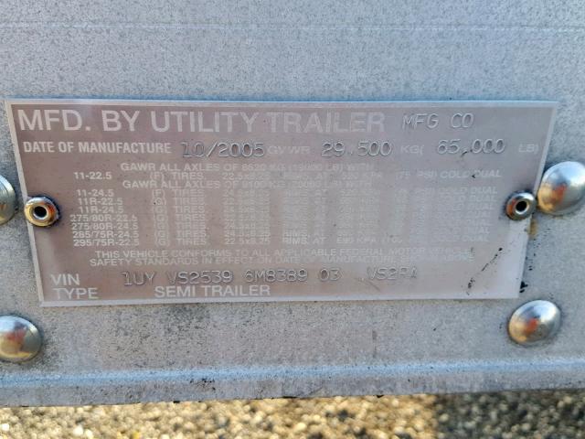 1UYVS25396M838903 - 2006 UTILITY SEMI TRLR Ağ foto 10