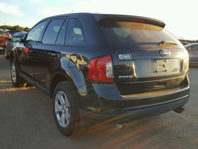 2FMDK3JC6DBB83538 - 2013 FORD EDGE SEL BLACK photo 3