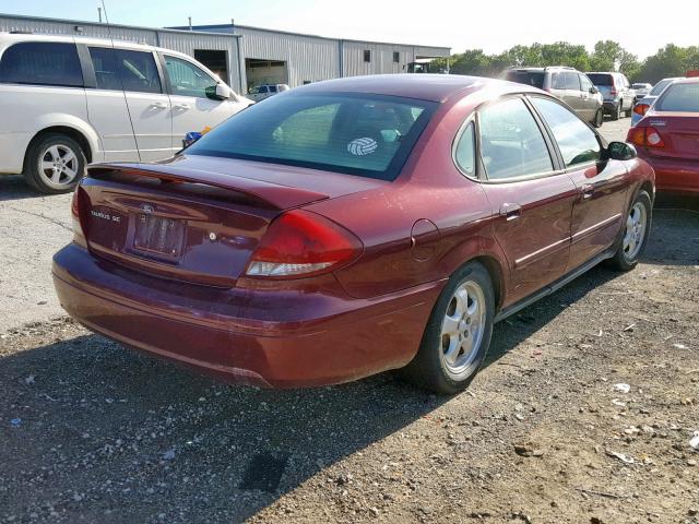 1FAFP532X5A199730 - 2005 FORD TAURUS MAROON photo 4