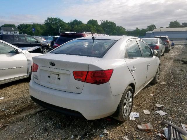 KNAFU4A22A5100835 - 2010 KIA FORTE EX WHITE photo 4