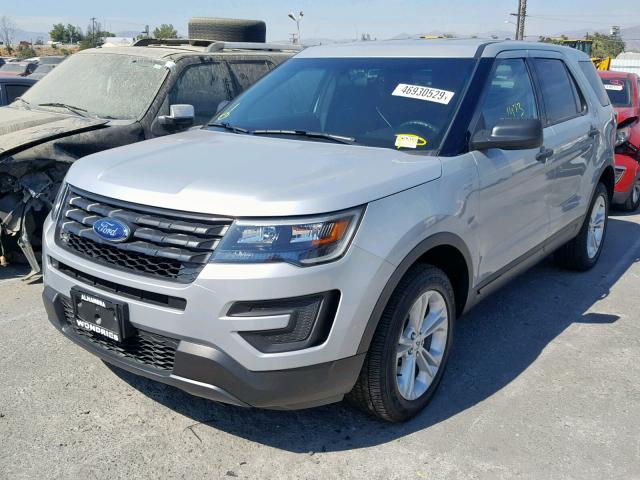 1FM5K8AR9HGB82985 - 2017 FORD EXPLORER P SILVER photo 2