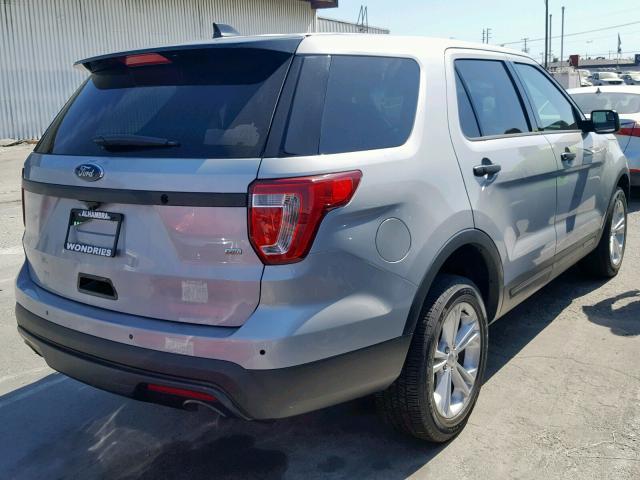 1FM5K8AR9HGB82985 - 2017 FORD EXPLORER P SILVER photo 4