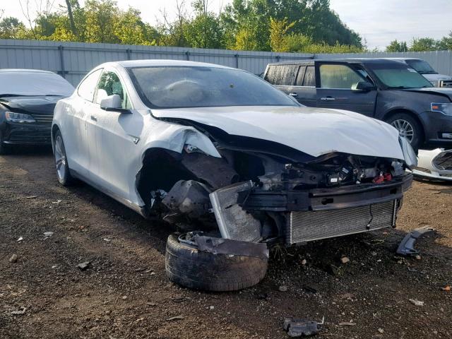 5YJSA1H18EFP44964 - 2014 TESLA MODEL S WHITE photo 1