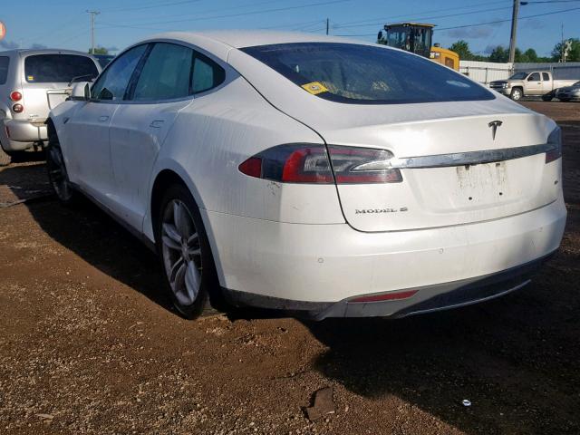 5YJSA1H18EFP44964 - 2014 TESLA MODEL S WHITE photo 3