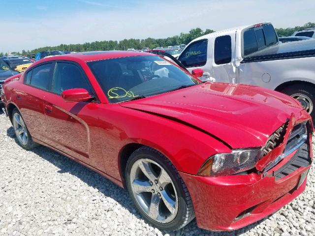 2C3CDXHG0DH537355 - 2013 DODGE CHARGER SX RED photo 1