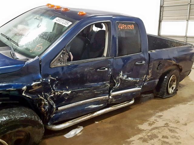 3D7KU28C54G239056 - 2004 DODGE RAM 2500 S BLUE photo 9