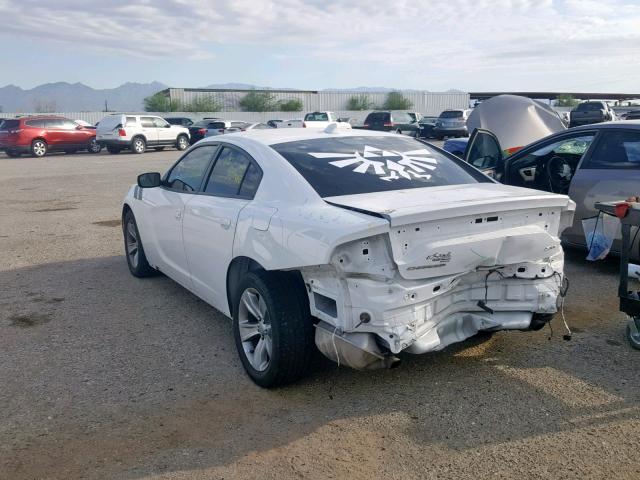 2C3CDXHGXHH524246 - 2017 DODGE CHARGER SX WHITE photo 3